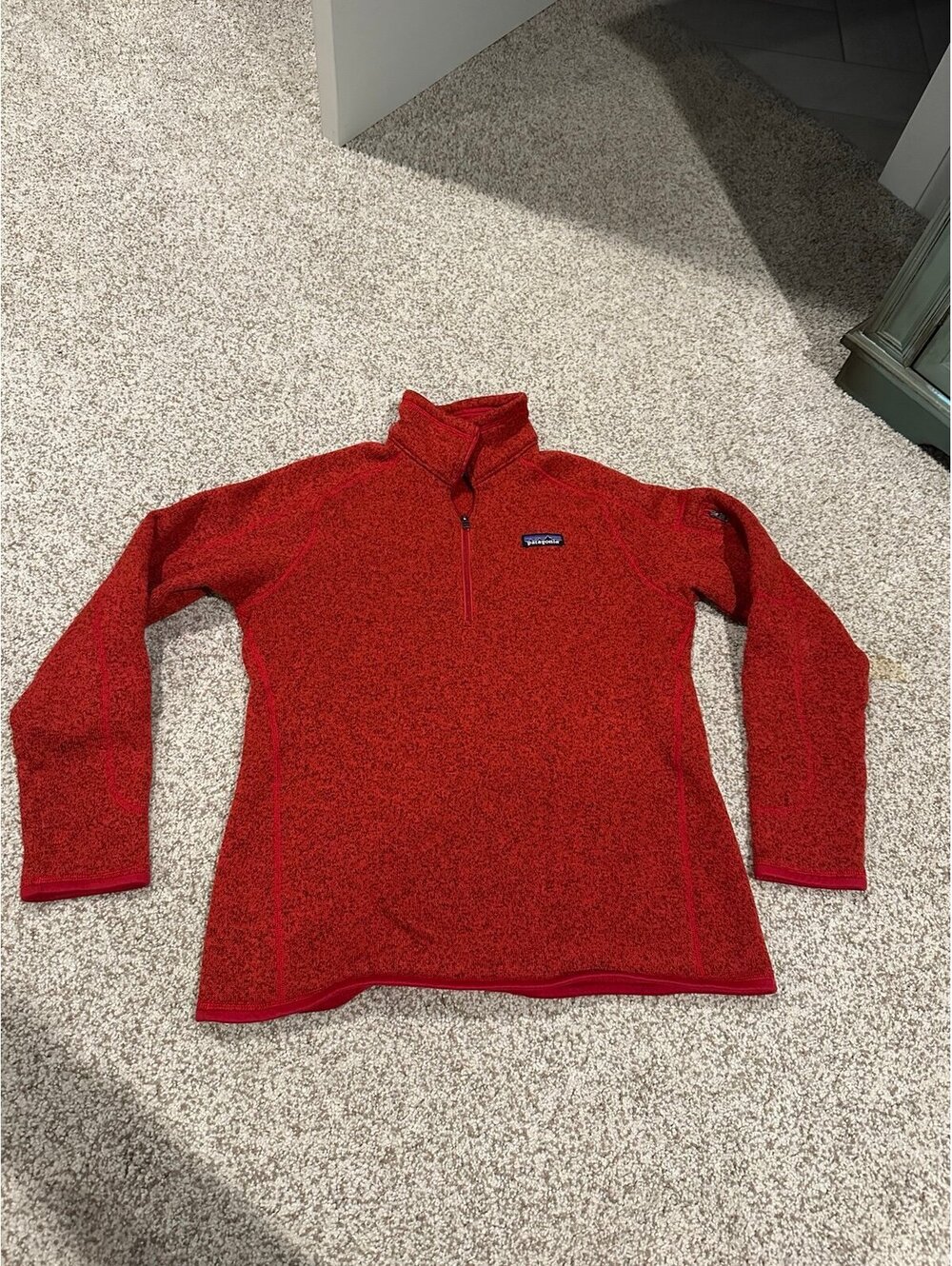Patagonia Women's Red Fleece Pullover Sweatshirt size large